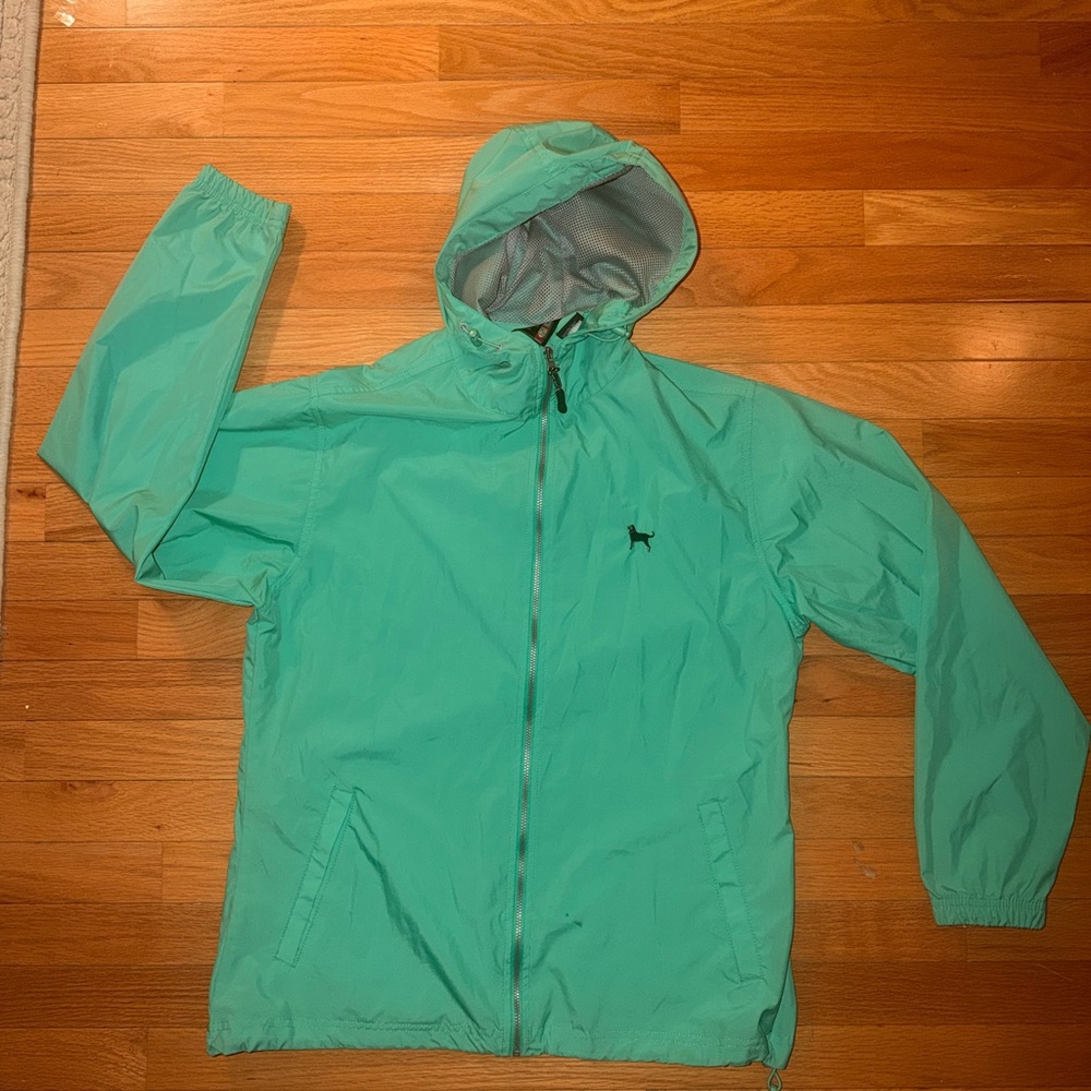 The Black Dog Women’s Rain Jacket In Mint Green Size M #prepy #beach #rainyday
